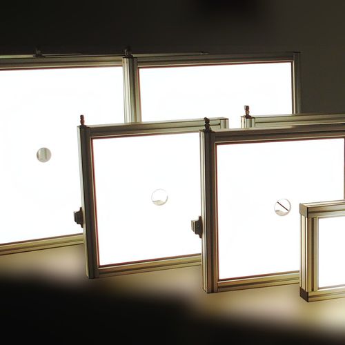 Lámpara de inspección frontal - HCL-LEF-C series - VEA Srl - rectangular / LED / blanca