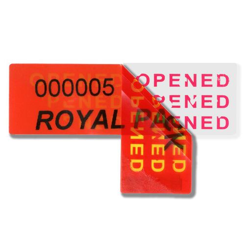 Etiqueta de seguridad - ROYAL PACK - de silicona / roja / en rollo