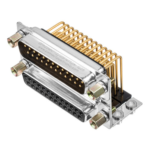 Conector de doble cabezal - DPB Series - Positronic Industries - de alimentación eléctrica / D-sub / PCB
