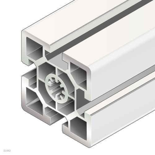 Perfil de aluminio anodizado - 3842557202 - Bosch Rexroth - Assembly Technology - rectangular / para la industria / abierto