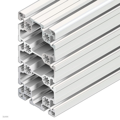 Perfil de aluminio anodizado - 3842557226 - Bosch Rexroth - Assembly Technology - rectangular / para la industria / abierto