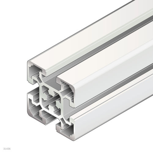 Perfil de aluminio anodizado - 3842529351 - Bosch Rexroth - Assembly Technology - rectangular / para la industria / abierto