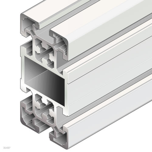 Perfil de aluminio anodizado - 3842537825 - Bosch Rexroth - Assembly Technology - rectangular / para la industria / abierto