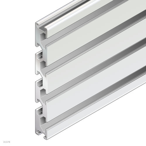 Perfil de aluminio - 3842537821 - Bosch Rexroth - Assembly Technology - rectangular / para la industria / abierto