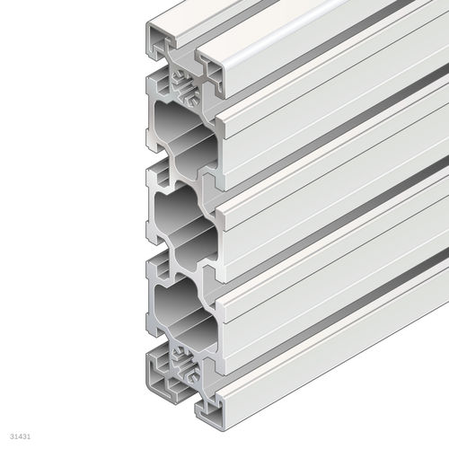 Perfil de aluminio anodizado - 3842553616 - Bosch Rexroth - Assembly Technology - rectangular / para la industria / abierto