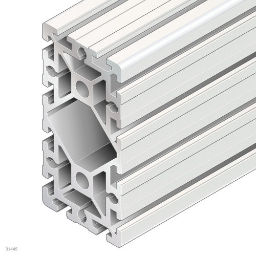 Perfil de aluminio anodizado - 3842553617 - Bosch Rexroth - Assembly Technology - rectangular / para la industria / abierto