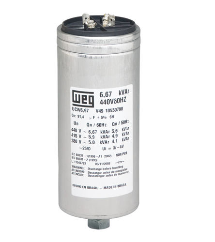 Condensador eléctrico de película de polipropileno metalizado - UCW  - WEG Gear Systems GmbH - cilíndrico / de corriente / monofásico