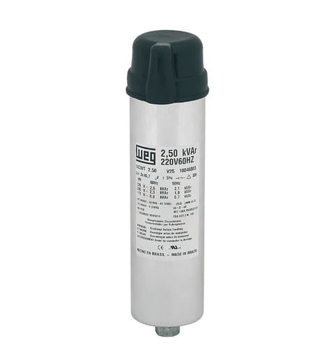 Condensador eléctrico de película de polipropileno - UCWT  - WEG Gear Systems GmbH - de película de polipropileno metalizado / cilíndrico / seco