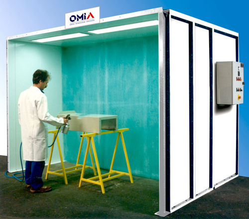 Cabina de pintura abierta - CS - OMIA - para aplicaciones ferroviarias / para aplicaciones aeronáuticas / para material agrícola
