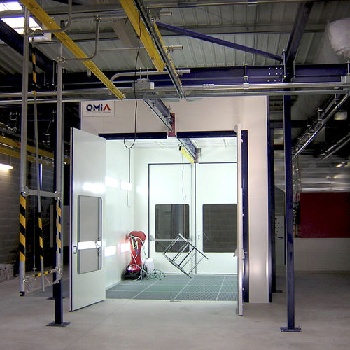 Cabina de empolvado cartucho filtrante - OMIA - modular / con ventilación vertical / con ventilación horizontal