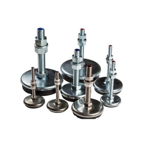 Soporte antivibratorio de nivelación - AM - Sunnex Equipment - cilíndrico / de acero inoxidable / para máquina