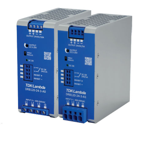 Alimentación eléctrica en riel DIN - DRB series  - TDK-Lambda - AC/DC / trifásica / redundante