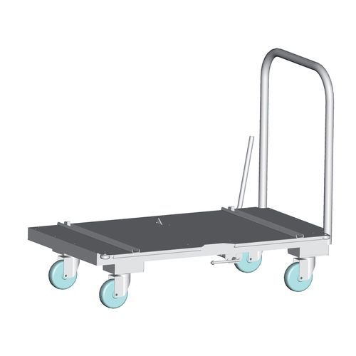 Carretilla de transporte - SY 5010/2 - alvi - de acero inoxidable / de poliuretano / de plataforma