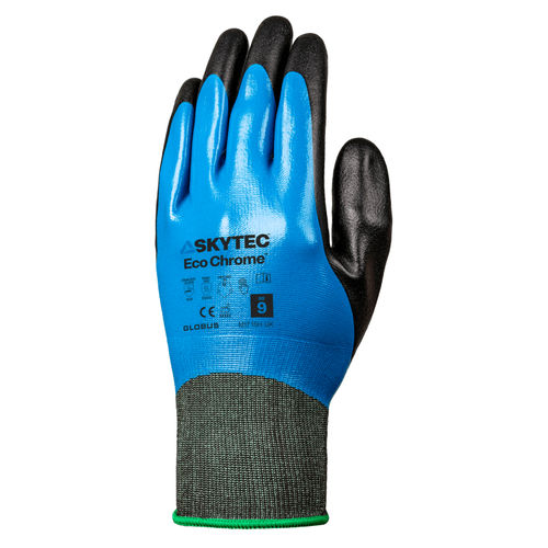 Guante de trabajo - Skytec Eco Chrome - Globus Group - industrial / de protección mecánica / de nitrilo