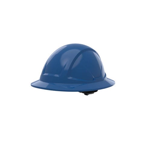 Casco para obras - Radius Unvented Full Brim Helmet - Globus Group - a prueba de choques / blanco / amarillo