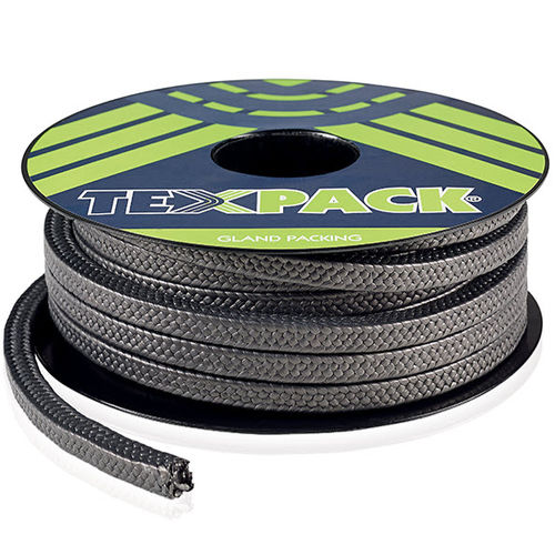 Empaquetadura trenzada de grafito - FLUORPACK® 4151 - TEXPACK - de textil / de PTFE / resistente a los productos químicos