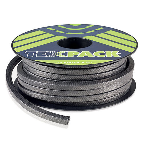 Empaquetadura trenzada de grafito - 4137/E - TEXPACK - de hilo de carbono / de alta resistencia / para válvula