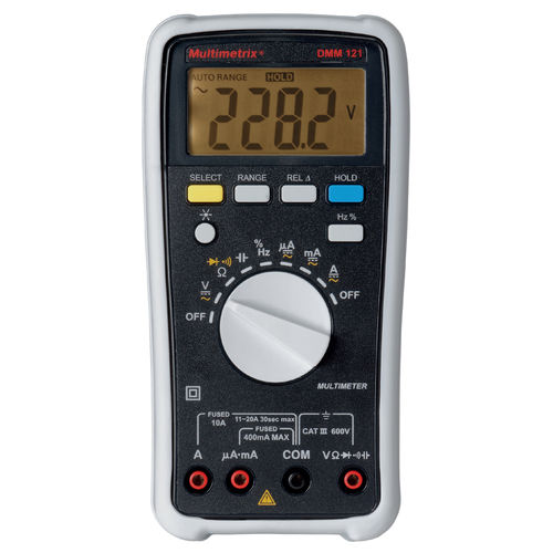 Multímetro digital - DMM 121 - MULTIMETRIX - portátil / 600 V / 10 A