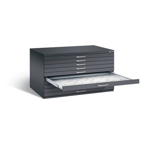 Armario de almacenamiento - 7000 series - C + P Möbelsysteme - de oficina / de suelo / con múltiples cajones