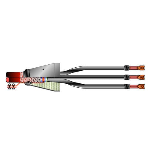Terminación de cable de contráctil en frío enfilable - ELCOSTOP TIUBA series - Elcon Megarad Spa - aislada / de resina / en resina moldeada
