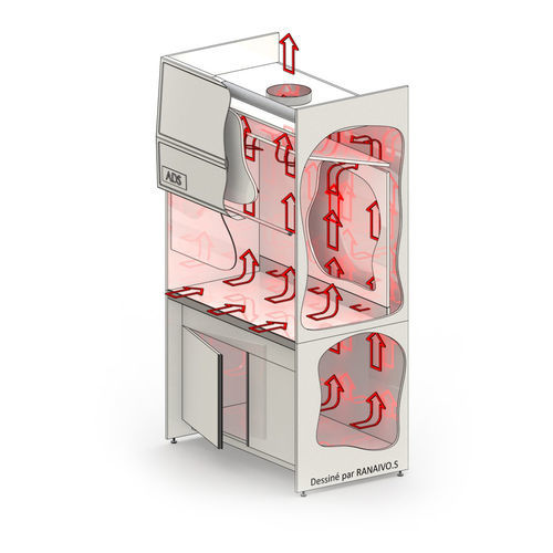 Campana de extracción de laboratorio - BCS series - ADS LAMINAIRE - de aspiración química / de escape / en atmósfera controlada