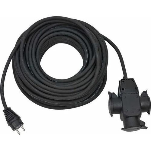 Alargador eléctrico con regleta - 1167820301 - BRENNENSTUHL - resistente al agua / de caucho