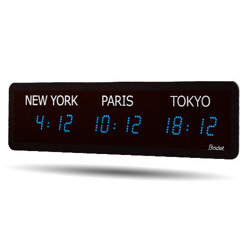 Reloj de varias zonas - World Style - BODET TIME SPORT - LED / de interior / digital