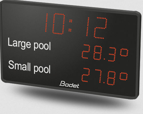 Visualizador LED - Aquastyle - BODET TIME SPORT - de 7 segmentos / para medición de temperatura / resistente al agua