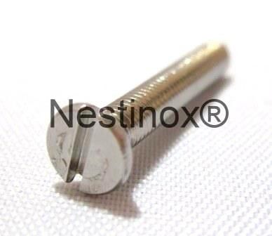 Tornillo para metal - Nestinox B.V. - de cabeza plana / ranurado / de estrella