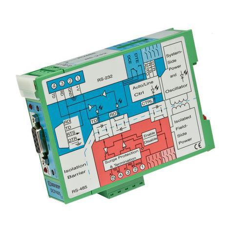 Convertidor RS-232 - DCP485 - Dataforth Corporation - RS-485 / en riel DIN / compacto
