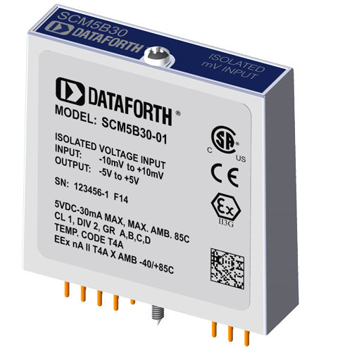 Módulo de entrada de tensión - SCM5B30-01 - Dataforth Corporation - analógico / para montaje en placa de circuito impreso / aislado