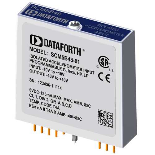 Módulo de tratamiento de señal de entrada - SCM5B48-01 - Dataforth Corporation - para acelerómetro
