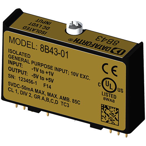 Módulo de tratamiento de señal de entrada - 8B43-01 - Dataforth Corporation - LVDT de tipo DC