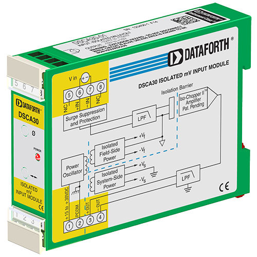 Módulo de tratamiento de señal de entrada - DSCA30-01 - Dataforth Corporation - de tensión / aislado / en riel DIN
