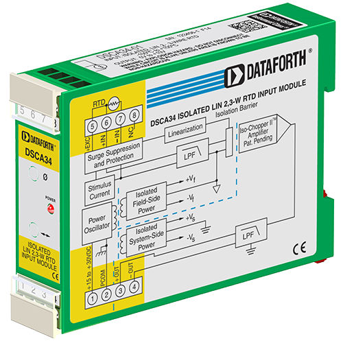 Módulo de tratamiento de señal de entrada - DSCA34-01 - Dataforth Corporation - para RTD / aislado / 2 hilos