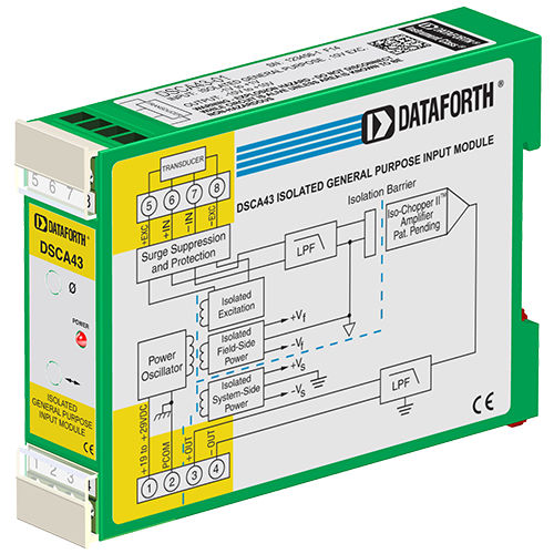 Módulo de tratamiento de señal de entrada - DSCA43-01 - Dataforth Corporation - aislado / en riel DIN / con excitación de CC