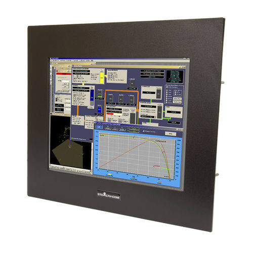 Monitor LCD - SV-1510-PM - Stealth - con pantalla táctil resistiva / industrial / 15"