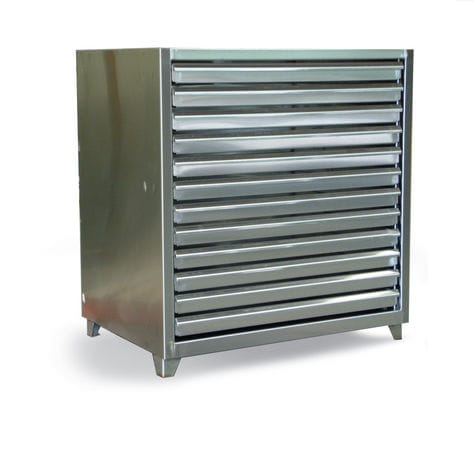Armario de almacenamiento - 4.24.2-360-12DB-SS - Stronghold - de suelo / con múltiples cajones / de acero inoxidable