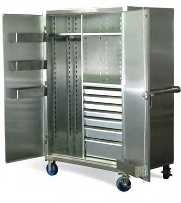 Armario de almacenamiento - XWD-15405 - Stronghold - con ruedas / de taquillas / de acero inoxidable