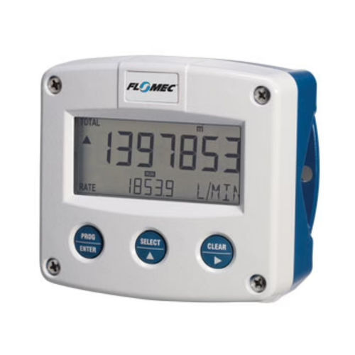 Indicador totalizador de caudal - F018  - FLOMEC - visualizador LCD / salida de impulsos / con salida analógica