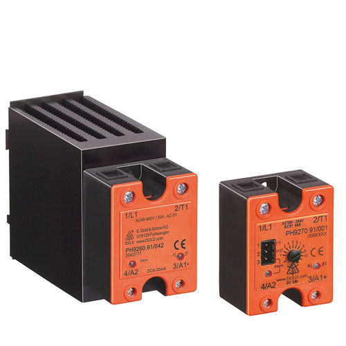 Relé estático AC - POWERSWITCH | PH 9260 - DOLD - bifásico / en riel DIN / con disipador térmico