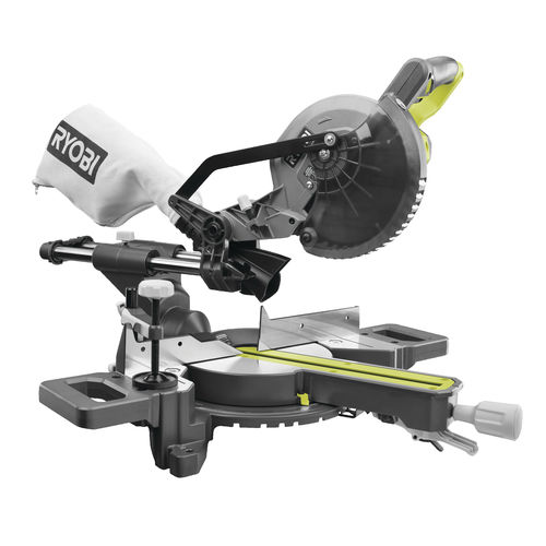 Sierra ingletadora - RMS18190-0 - RYOBI - para madera / compacta / con unidades de traslación