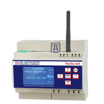 Coordinador de red de sensores inalámbricos (WSN) TCP/IP - PFNY6-005L9-110 YOCTO NET - ELECTREX - Modbus / RS422/RS485 / para instalación eléctrica