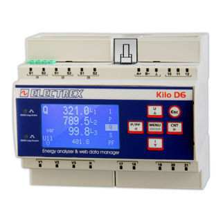 Analizador de vigilancia - PFNK6-FQ5D9-A21 KILO F NET D6 PQ WEB LOG 16 CHARTS - ELECTREX - de red eléctrica / de red AC / de red