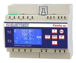 Analizador de vigilancia - PFN66-EQ7D9-0MM FEMTO ECT RJ45 D6 PQ - ELECTREX - de red eléctrica / de red AC / de calidad de la energía