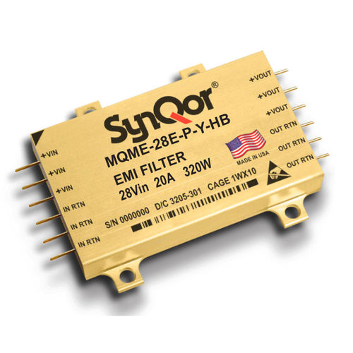 Filtro electrónico en modo diferencial - MQ series  - SYNQOR - paso bajo / pasivo / EMI