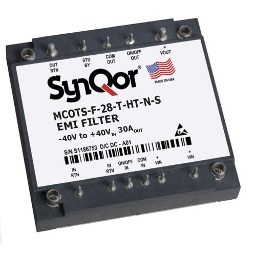 Filtro electrónico paso bajo - Mil-COTS 28 V  - SYNQOR - pasivo / DC / en modo diferencial