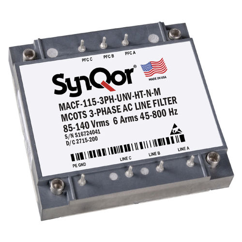 Filtro electrónico paso bajo - MACF-115 series - SYNQOR - pasivo / EMI / trifásico