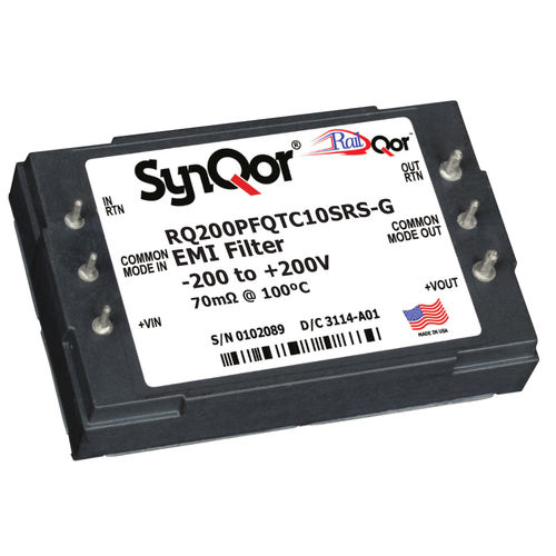 Filtro electrónico en modo diferencial - RQ200PFQTx10 - SYNQOR - pasivo / en modo común / EMI