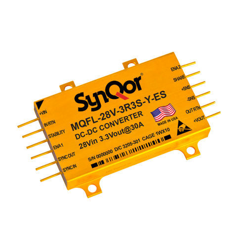 Convertidor DC/DC para entornos difíciles - MQ 28V - SYNQOR - regulado / de circuitos impresos / de salida simple
